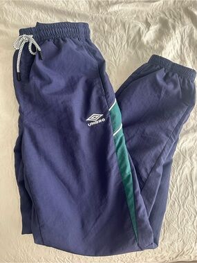 Umbro Navy Blue Athletic Shorts with White Drawcord